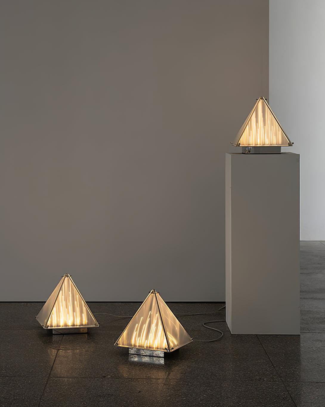 Fragment Table Lamp | Patterned Glass | Chrome