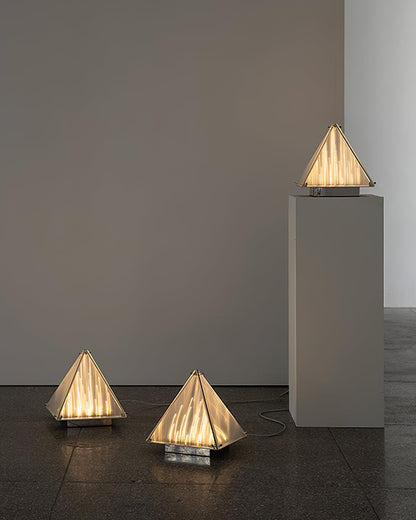 Fragment Table Lamp | Patterned Glass | Chrome