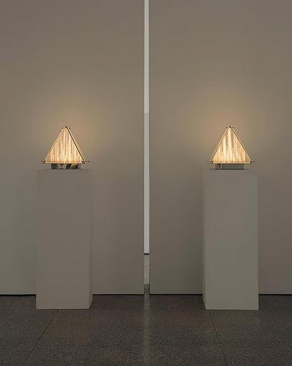 Fragment Table Lamp | Patterned Glass | Chrome