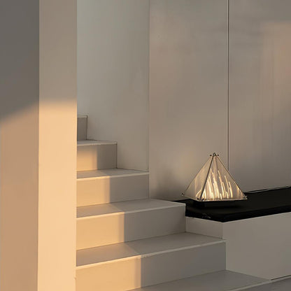Fragment Table Lamp | Patterned Glass | Chrome