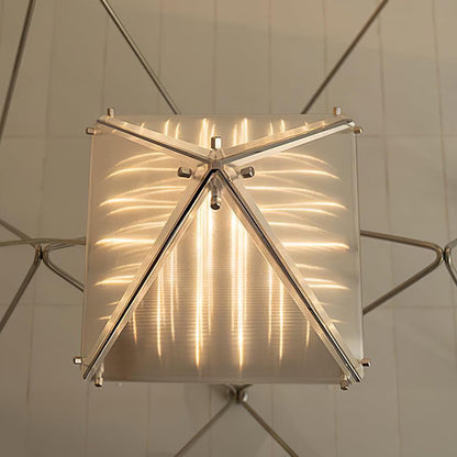 Fragment Table Lamp | Patterned Glass | Chrome