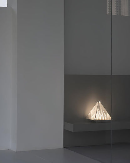 Fragment Table Lamp | Patterned Glass | Chrome