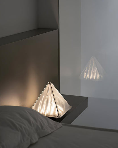 Fragment Table Lamp | Patterned Glass | Chrome
