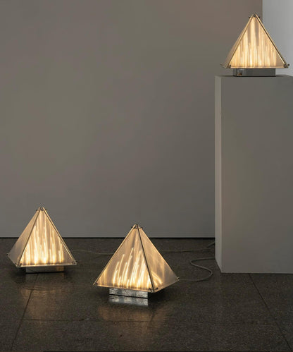 Fragment Table Lamp | Patterned Glass | Chrome