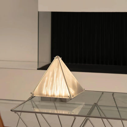 Fragment Table Lamp | Patterned Glass | Chrome