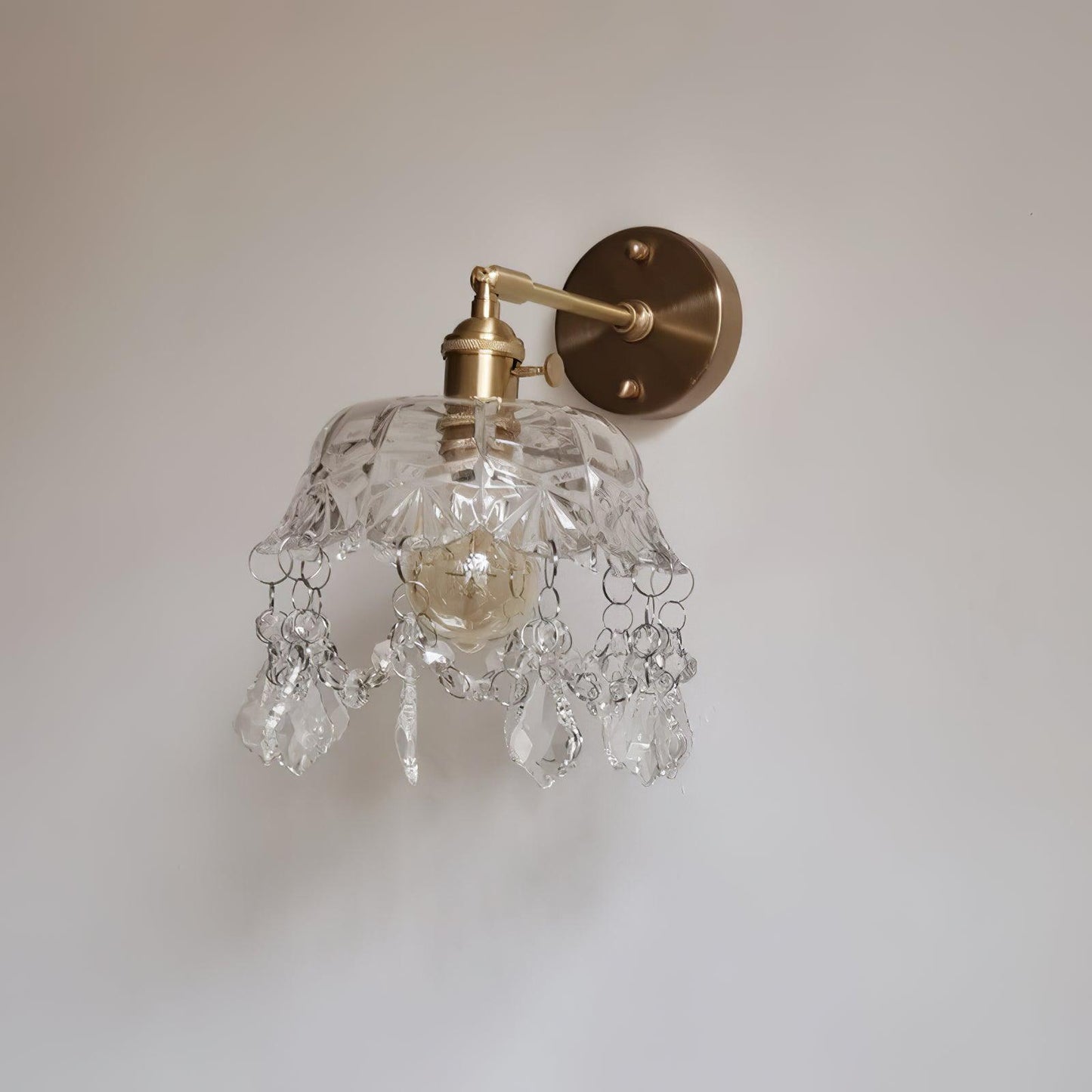 French Crystal Wall Light | Brass & Crystal | Gold