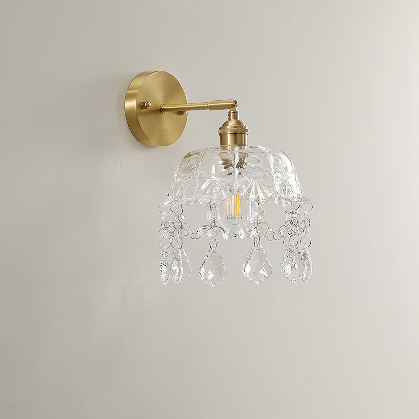 French Crystal Wall Light | Brass & Crystal | Gold