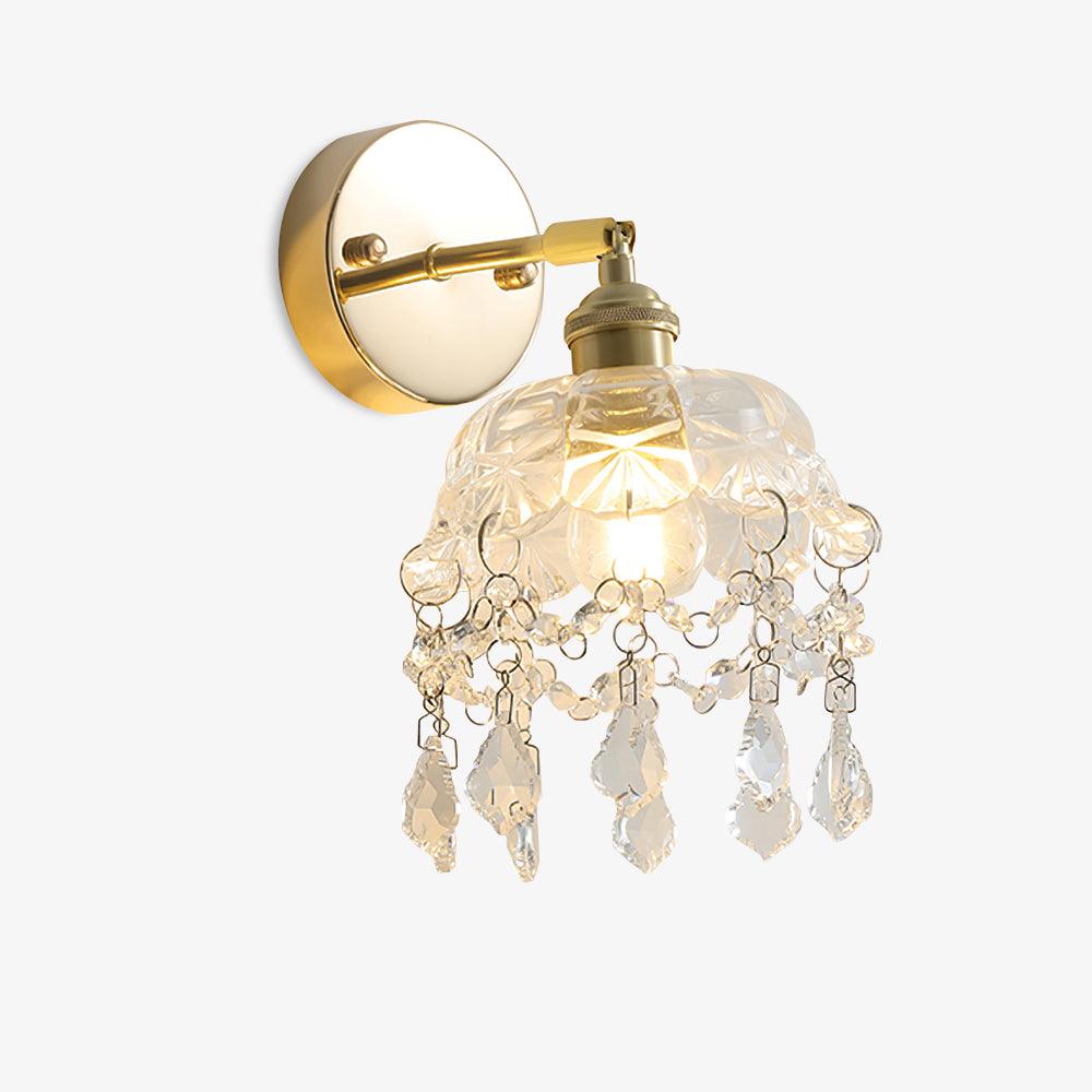 French Crystal Wall Light | Brass & Crystal | Gold