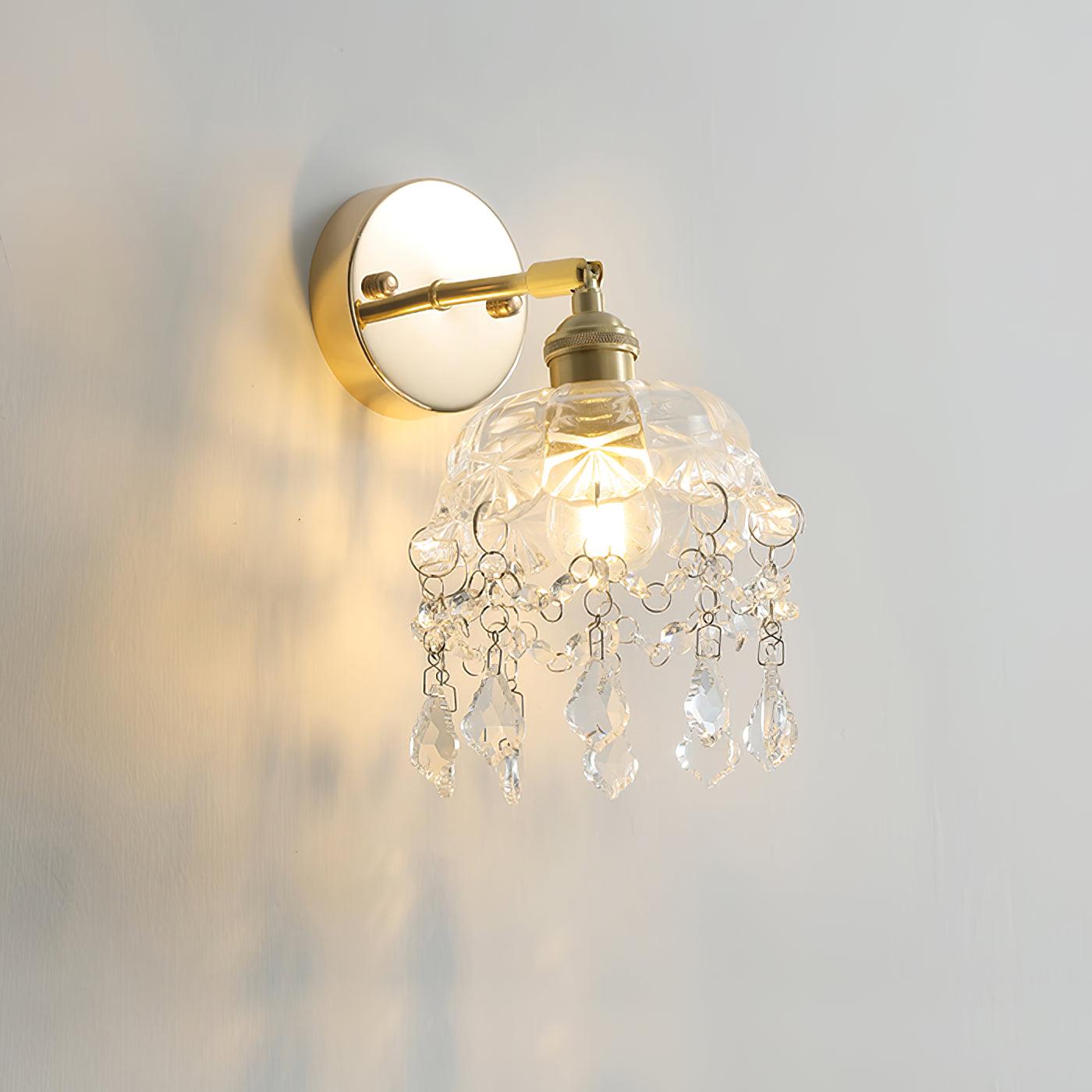 French Crystal Wall Light | Brass & Crystal | Gold