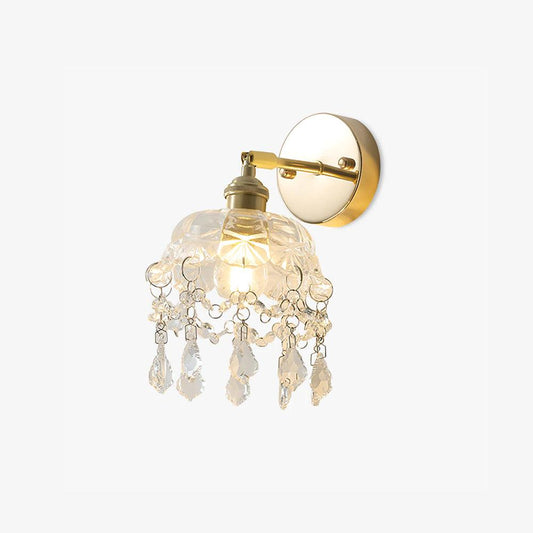 French Crystal Wall Light | Brass & Crystal | Gold