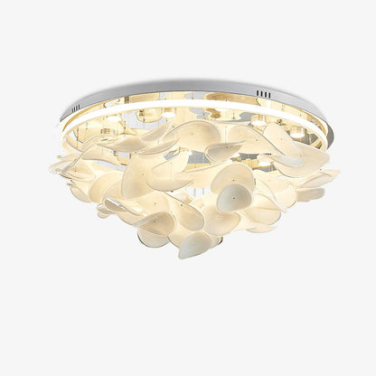 French Ceiling Lamp | Aluminum & Glass | White