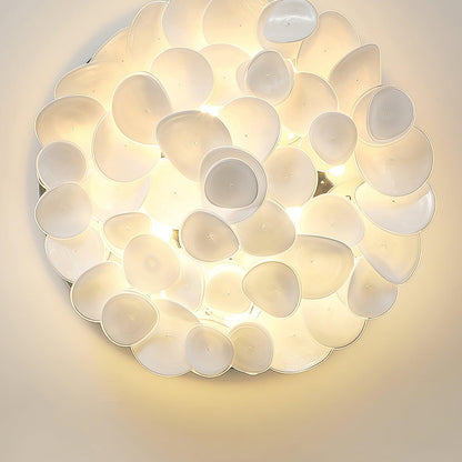 French Ceiling Lamp | Aluminum & Glass | White