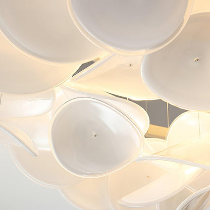 French Ceiling Lamp | Aluminum & Glass | White