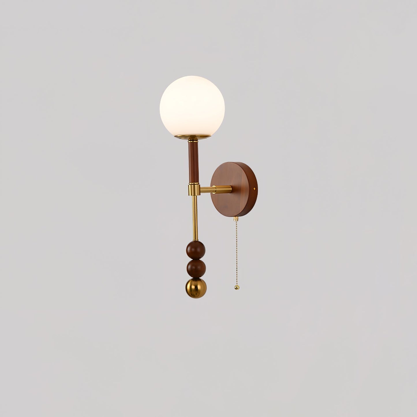 Roma Wall Sconce | Wood & Glass | Gold & Orange Finish
