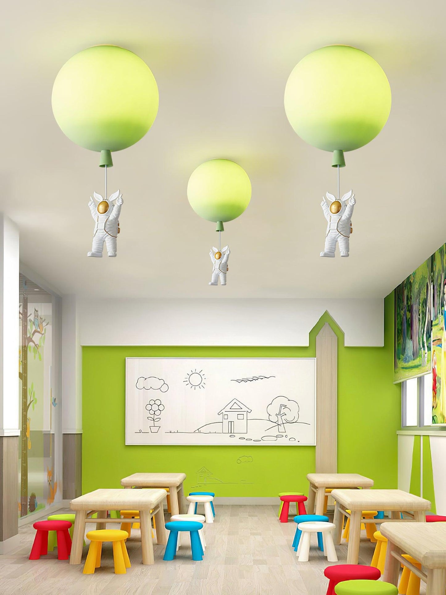 Frosted Balloon Ceiling Light | Acrylic | White