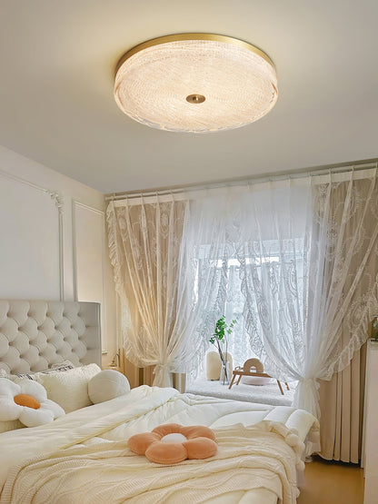 Frosted Dawn Ceiling Light | Brass, Acrylic, Metal | White
