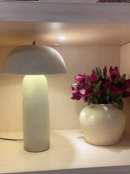 Fungi Glow Table Lamp | Ceramic | Beige & Gold