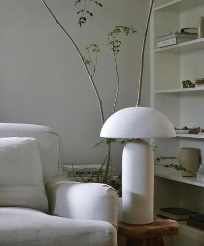 Fungi Glow Table Lamp | Ceramic | Beige & Gold