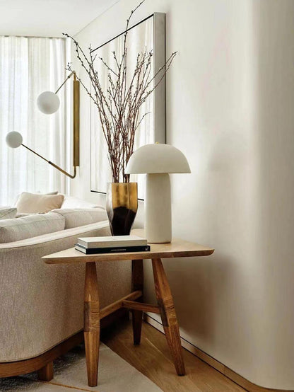 Fungi Glow Table Lamp | Ceramic | Beige & Gold