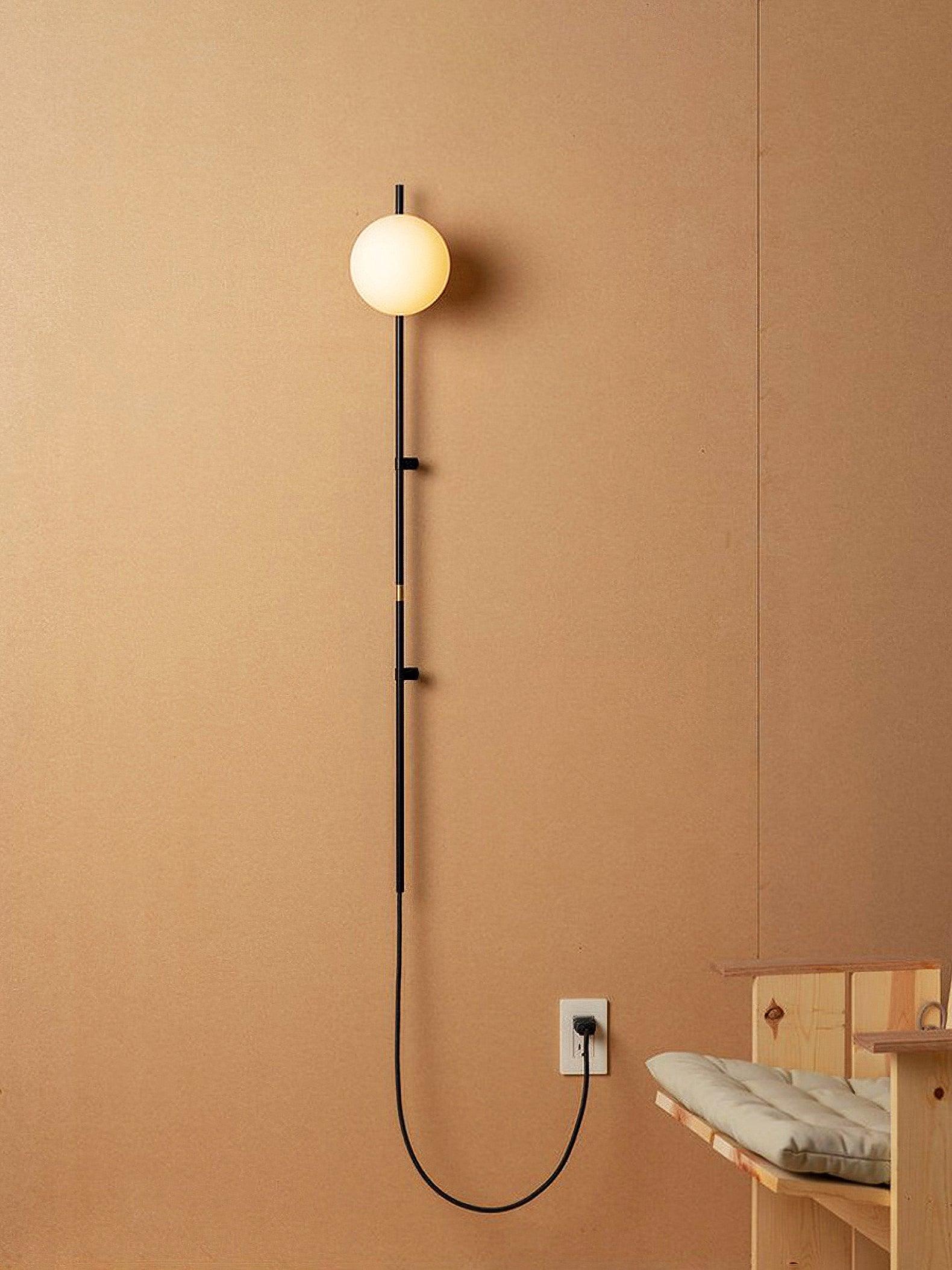 Funiculi Wall Lamp | Plug In | White or Black