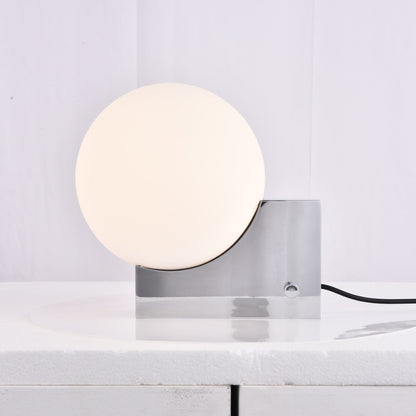 Fusion Table Lamp | Opaline Glass | Black, Chrome, Pink