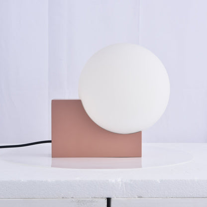 Fusion Table Lamp | Opaline Glass | Black, Chrome, Pink