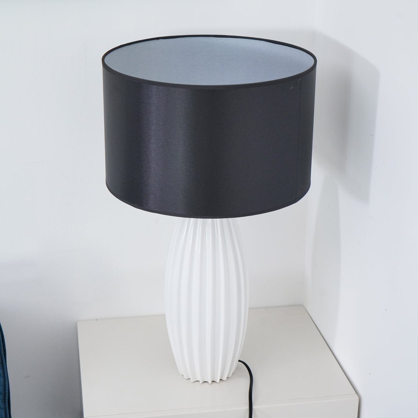Ceramic Table Lamp | Gray Glaze Finish | 64.5 cm Height