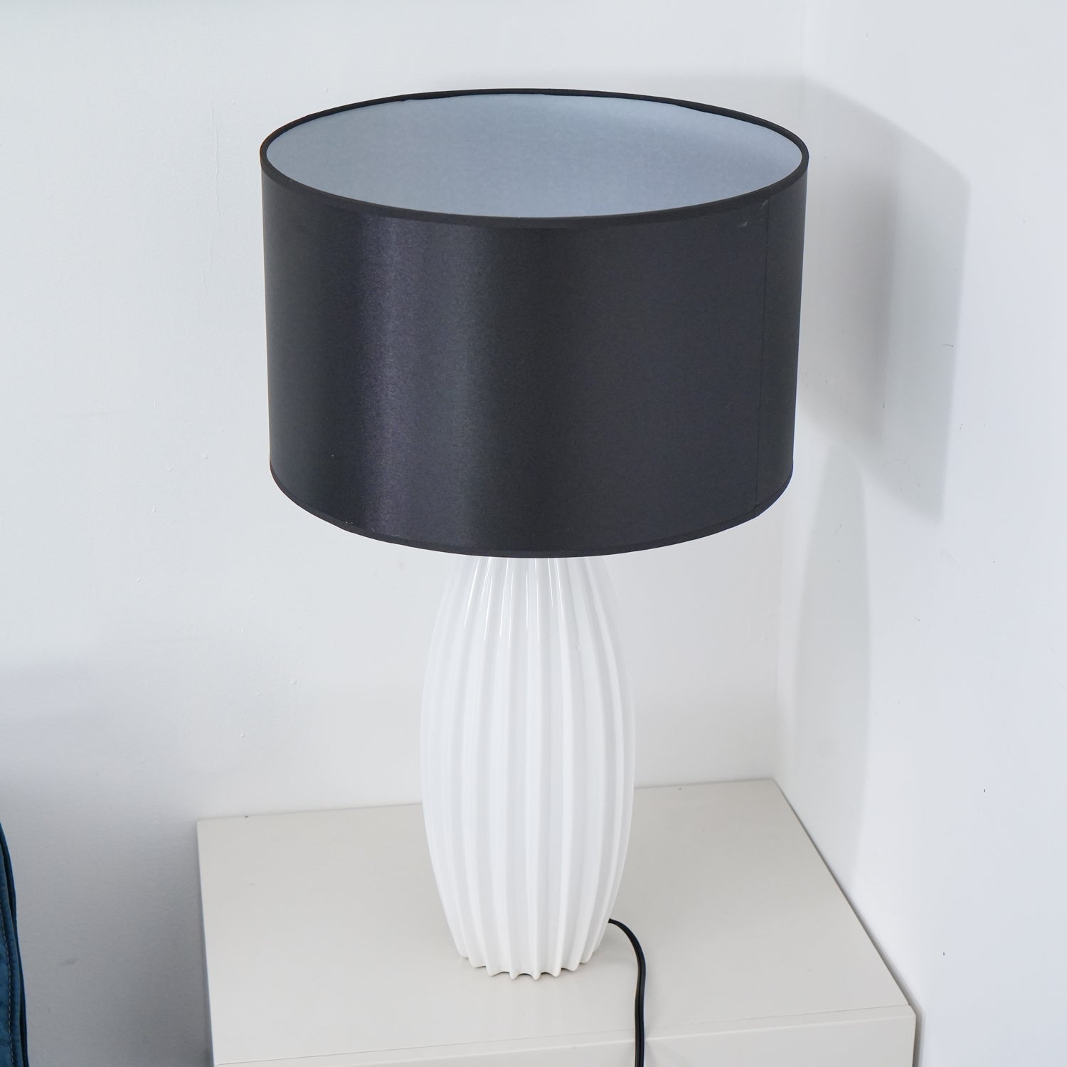 Ceramic Table Lamp | Gray Glaze Finish | 64.5 cm Height
