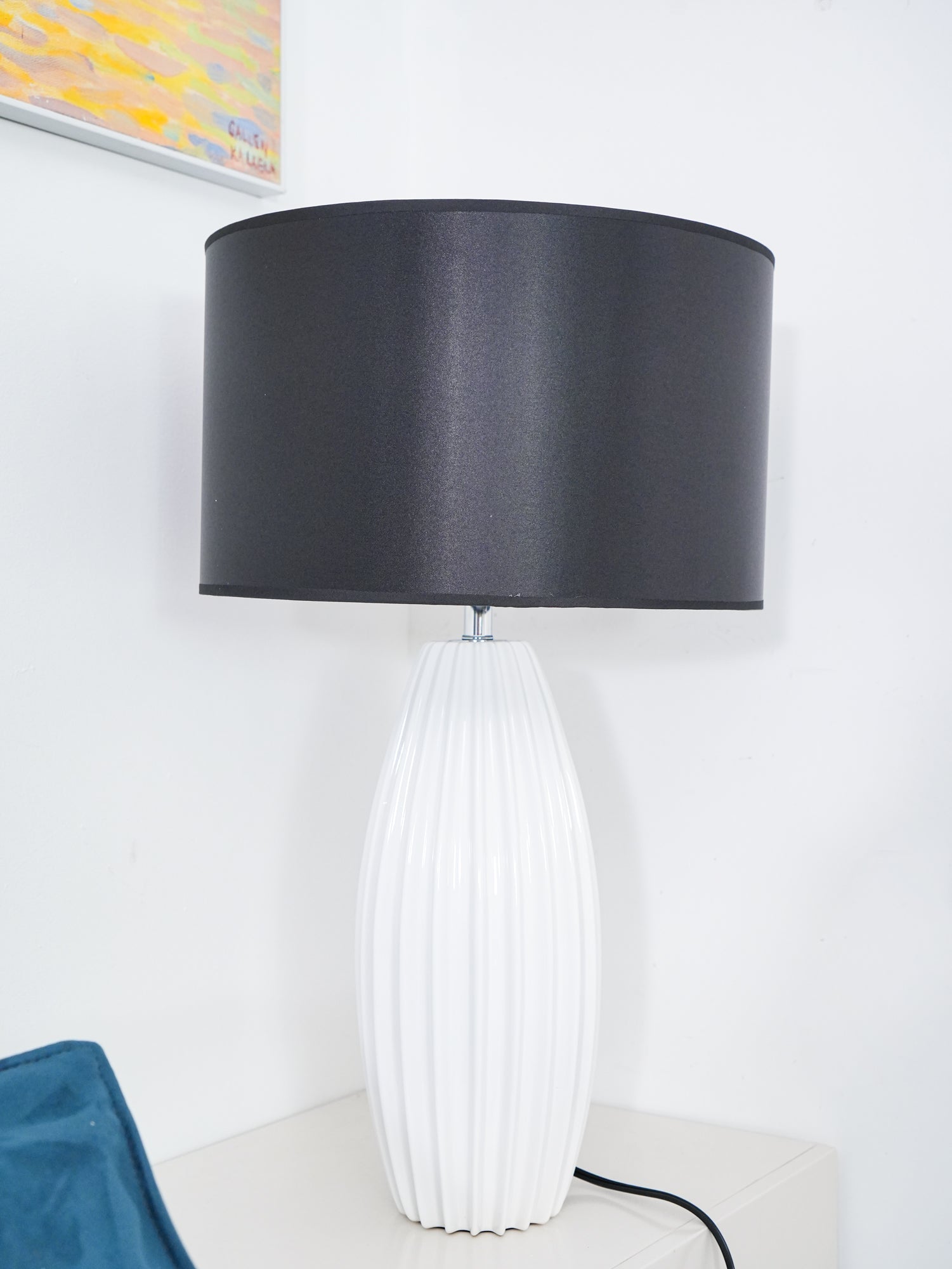 Ceramic Table Lamp | Gray Glaze Finish | 64.5 cm Height