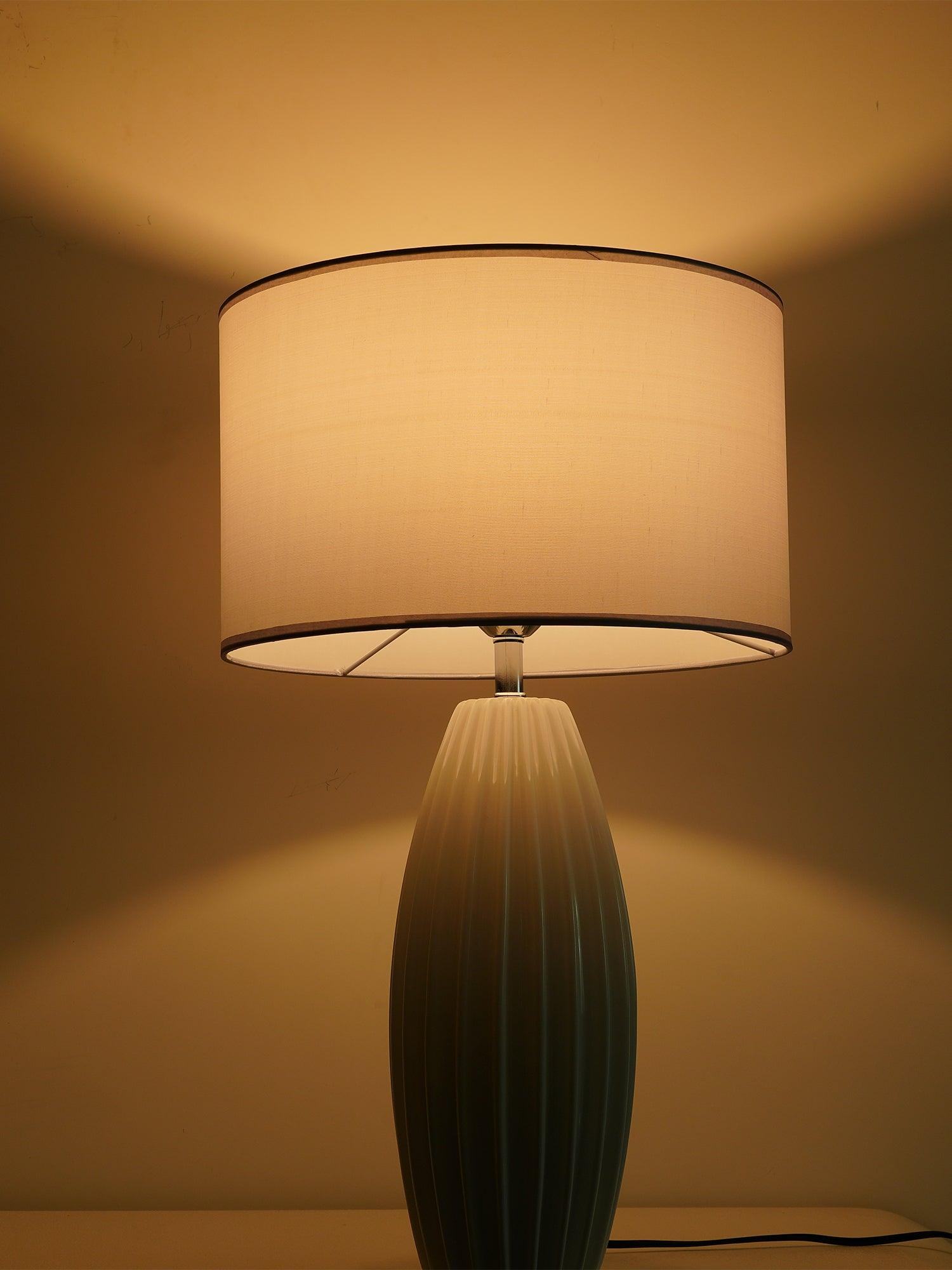 Ceramic Table Lamp | Gray Glaze Finish | 64.5 cm Height