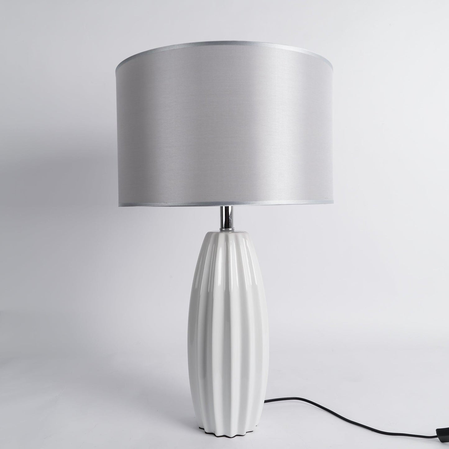 Ceramic Table Lamp | Gray Glaze Finish | 64.5 cm Height