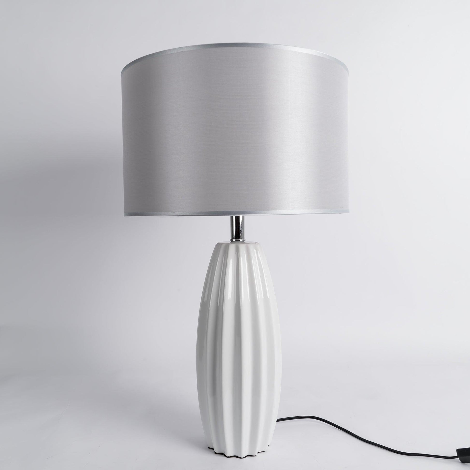 Ceramic Table Lamp | Gray Glaze Finish | 64.5 cm Height