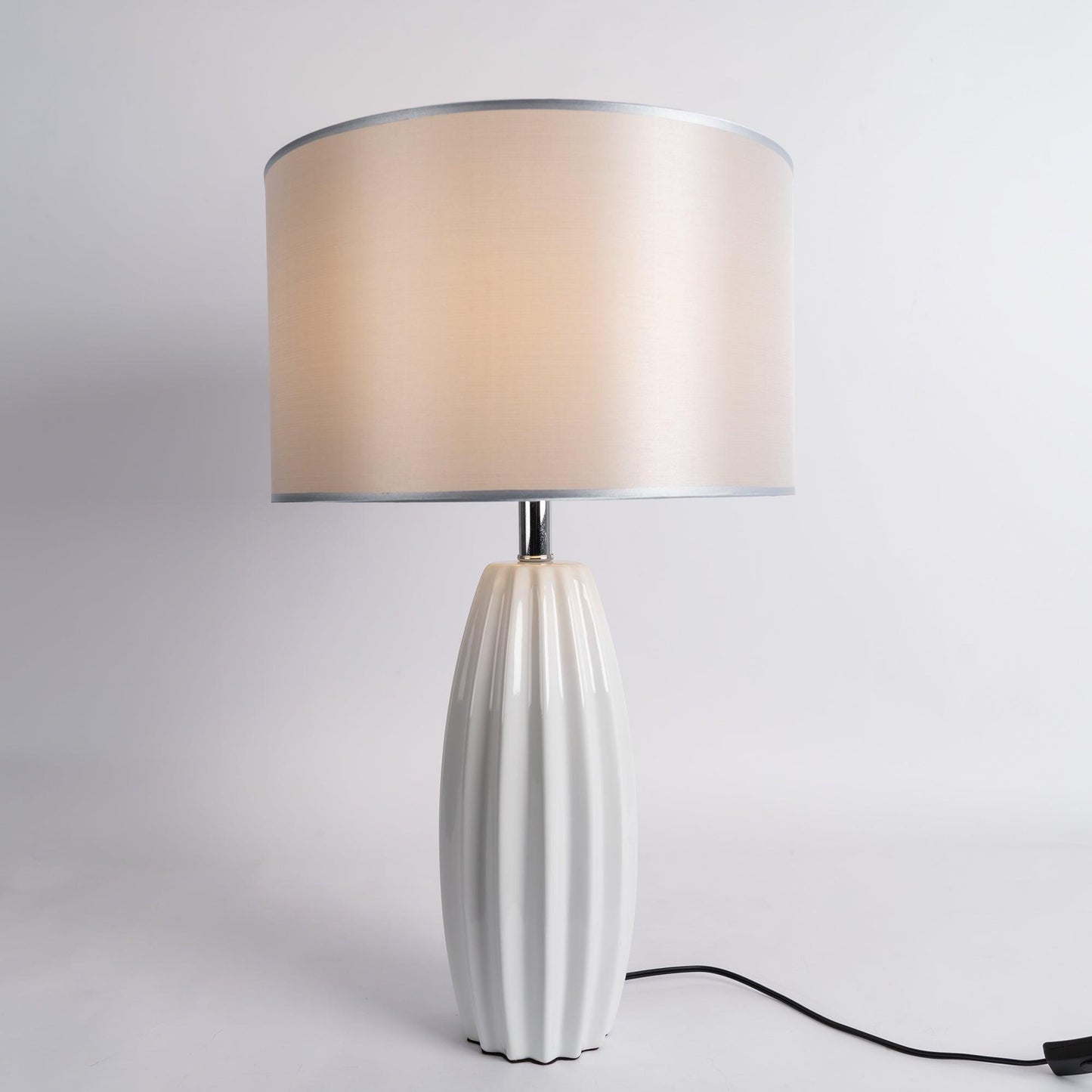 Ceramic Table Lamp | Gray Glaze Finish | 64.5 cm Height