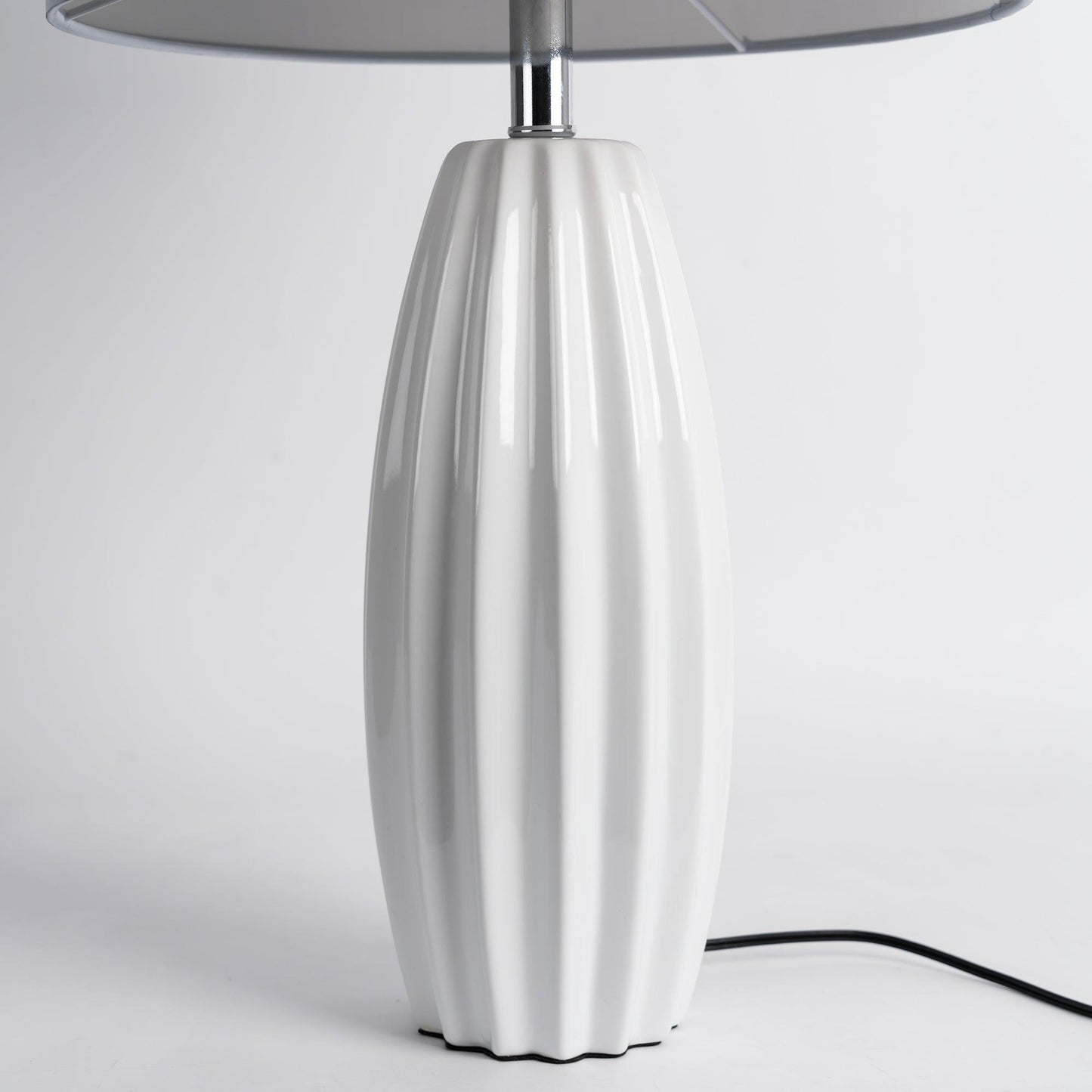 Ceramic Table Lamp | Gray Glaze Finish | 64.5 cm Height