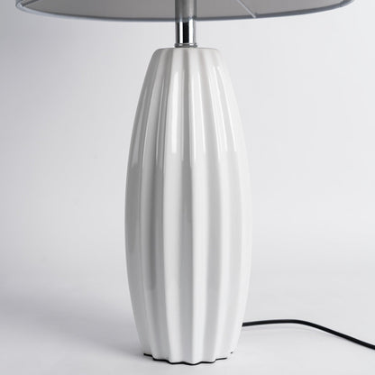Ceramic Table Lamp | Gray Glaze Finish | 64.5 cm Height