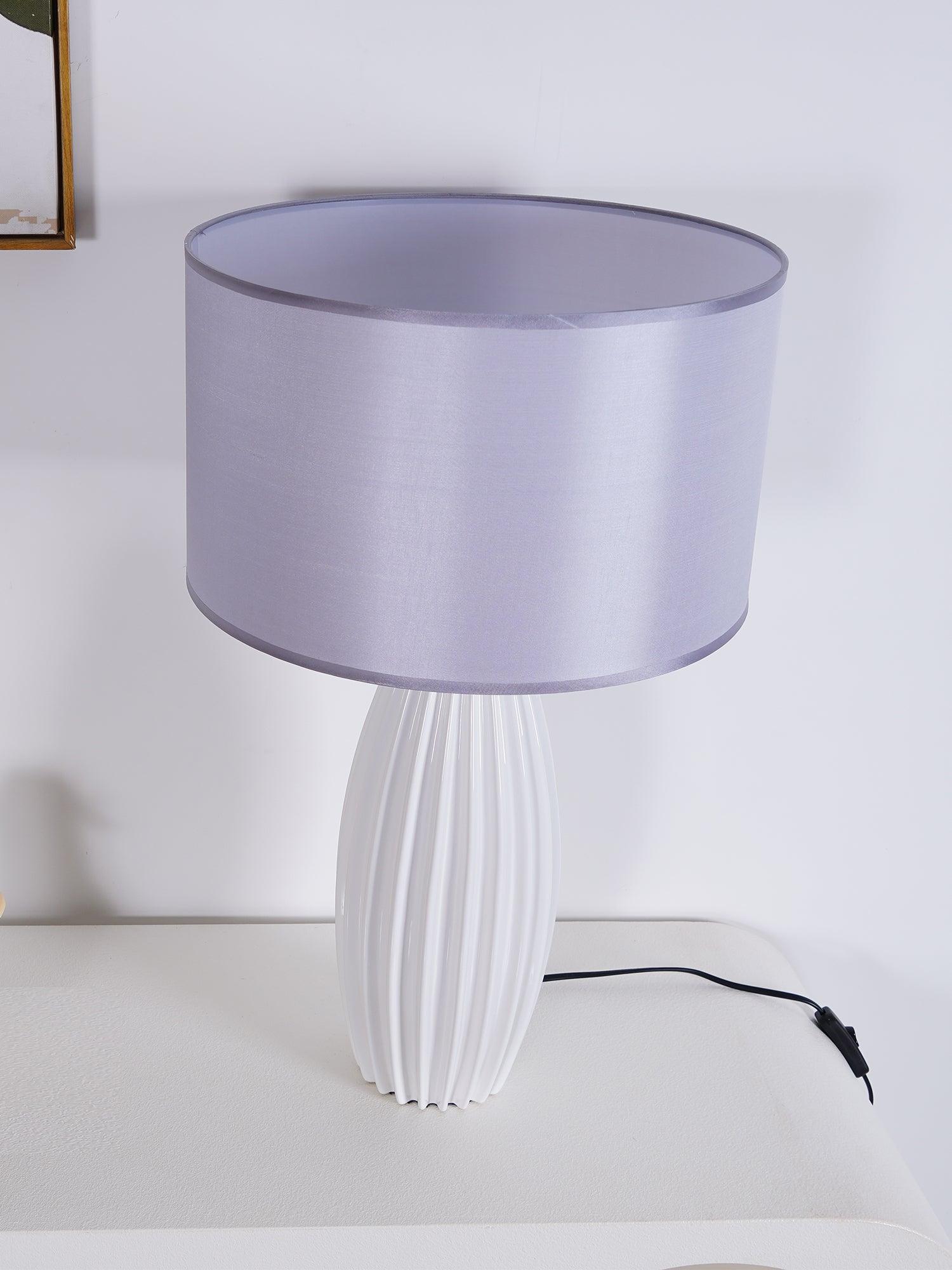Ceramic Table Lamp | Gray Glaze Finish | 64.5 cm Height