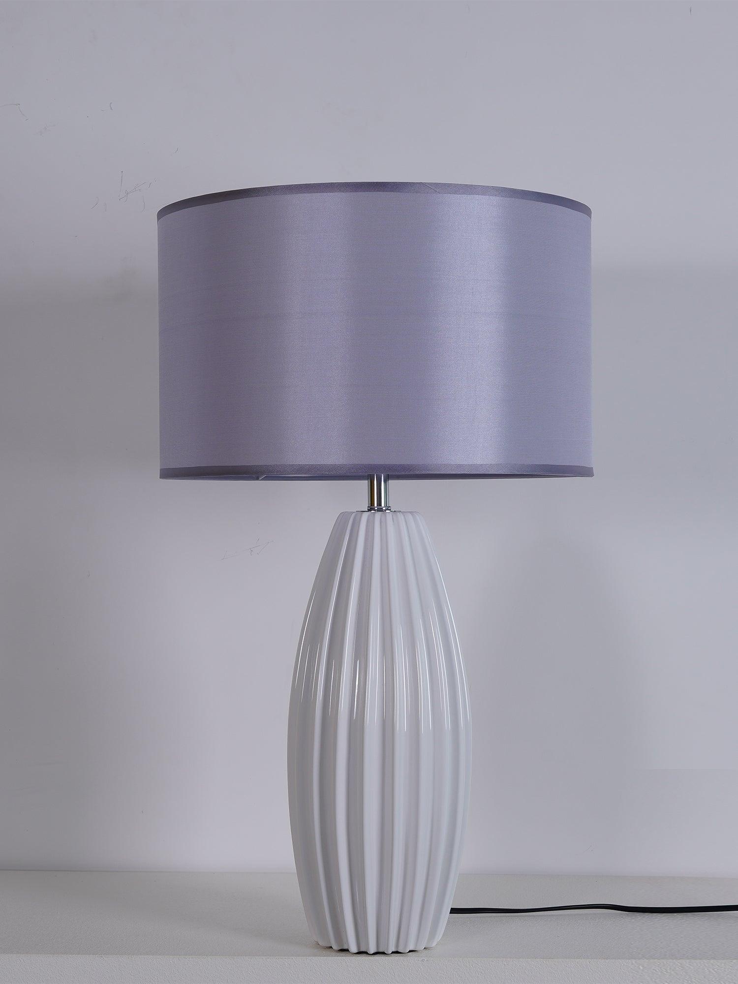 Ceramic Table Lamp | Gray Glaze Finish | 64.5 cm Height