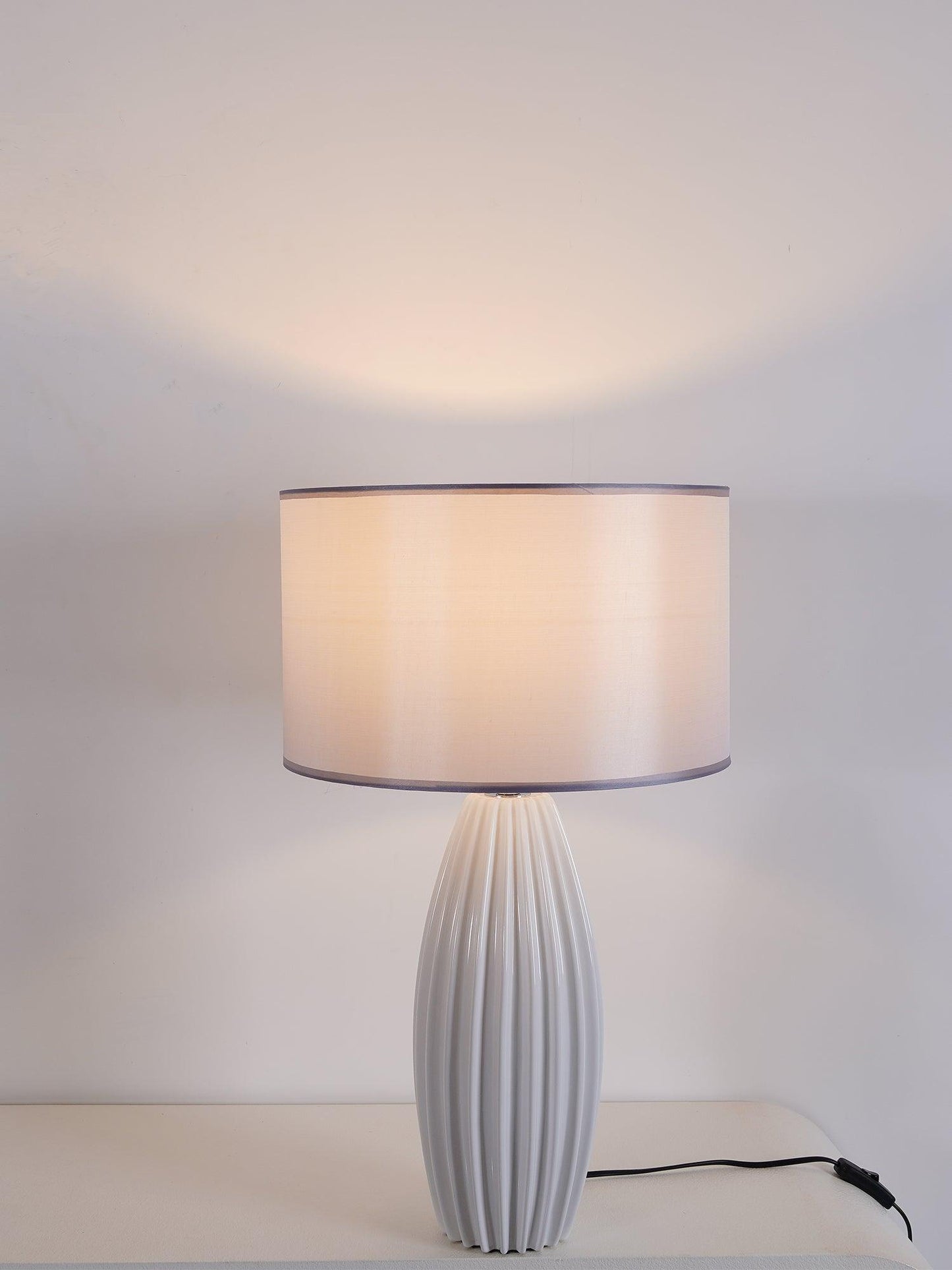 Ceramic Table Lamp | Gray Glaze Finish | 64.5 cm Height