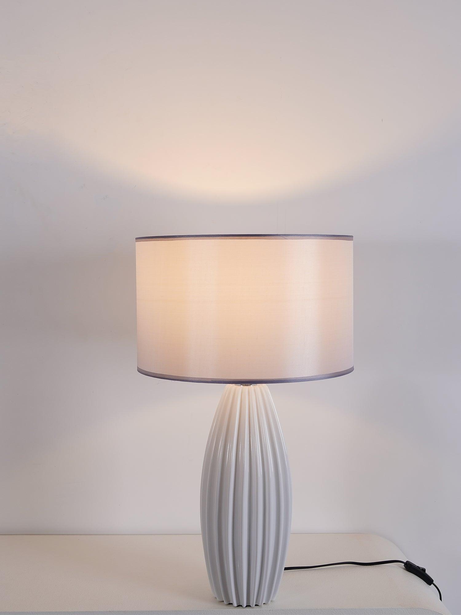 Ceramic Table Lamp | Gray Glaze Finish | 64.5 cm Height