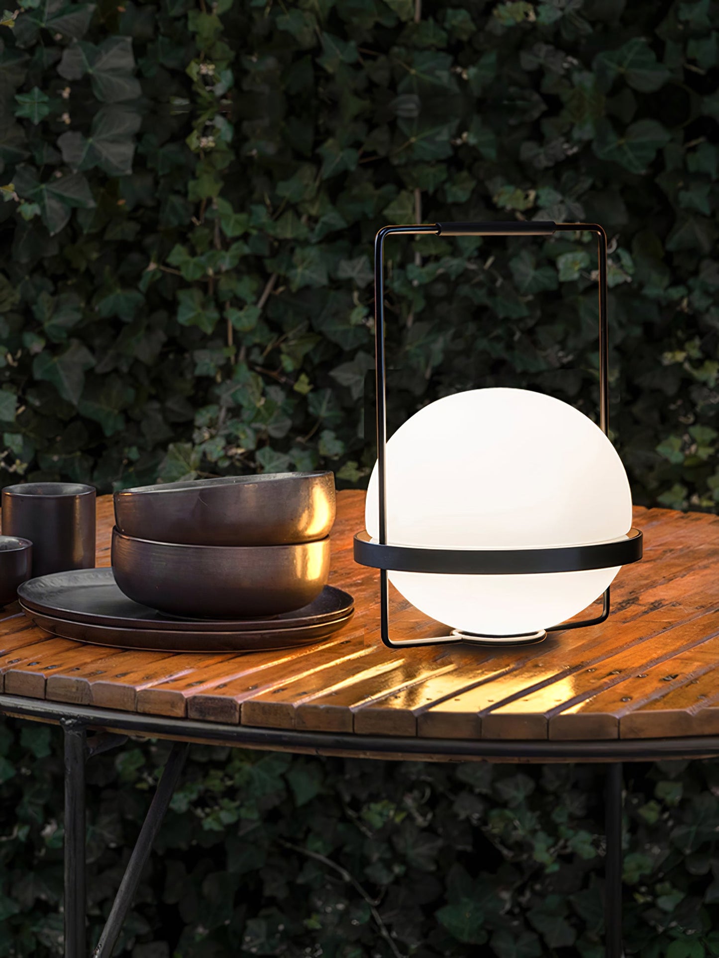 Gardens Table Lamp | Metal, Acrylic | Black