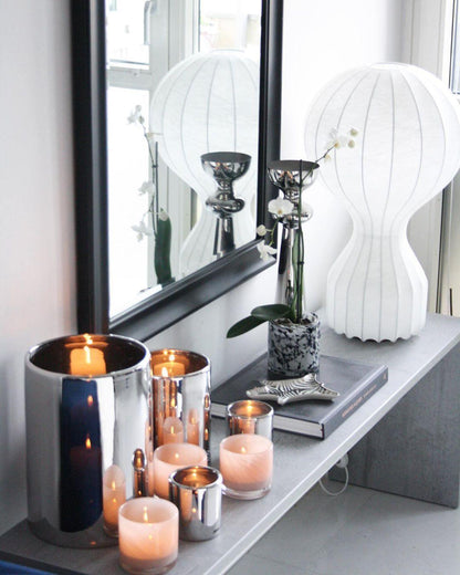 Hot Air Balloon Table Lamp | Steel & Cocoon Design | White Shade