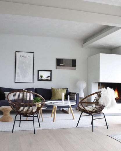 Hot Air Balloon Table Lamp | Steel & Cocoon Design | White Shade