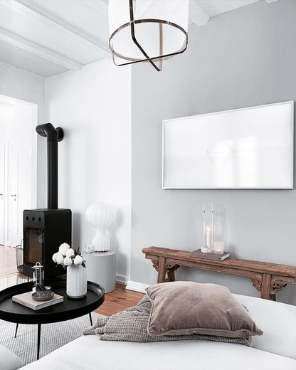 Hot Air Balloon Table Lamp | Steel & Cocoon Design | White Shade