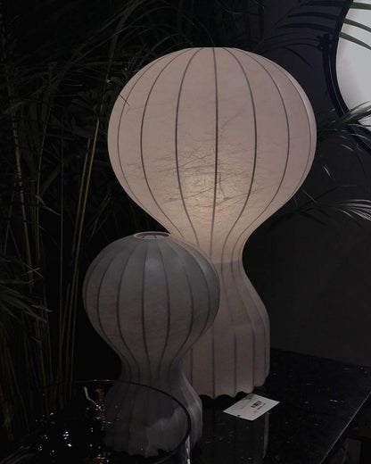 Hot Air Balloon Table Lamp | Steel & Cocoon Design | White Shade