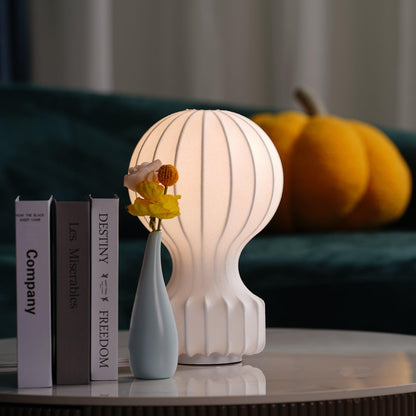Hot Air Balloon Table Lamp | Steel & Cocoon Design | White Shade