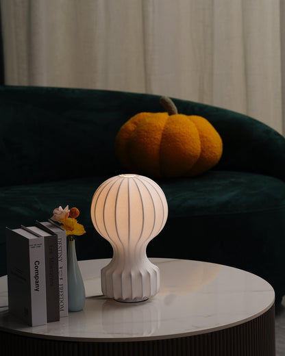 Hot Air Balloon Table Lamp | Steel & Cocoon Design | White Shade