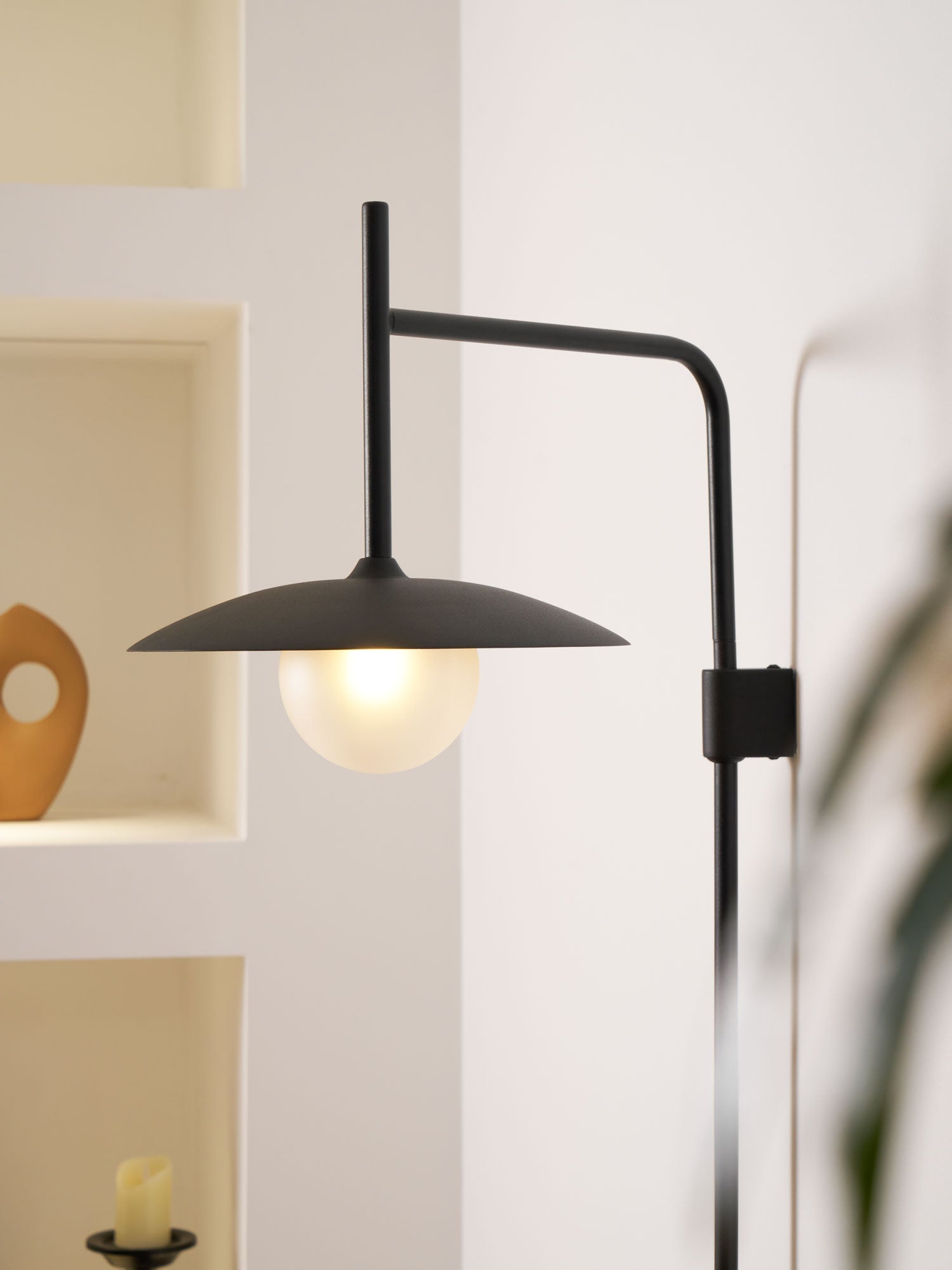 Gea Swing Arm Wall Lamp | Metal & Glass | Set of 2
