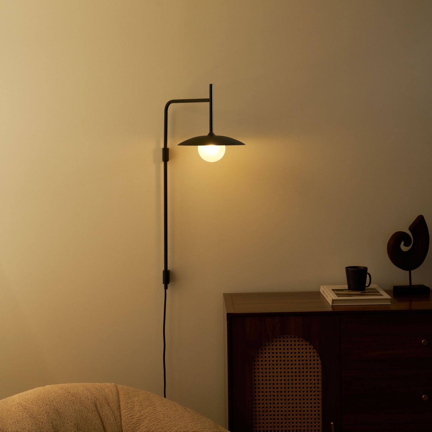 Gea Swing Arm Wall Lamp | Metal & Glass | Set of 2