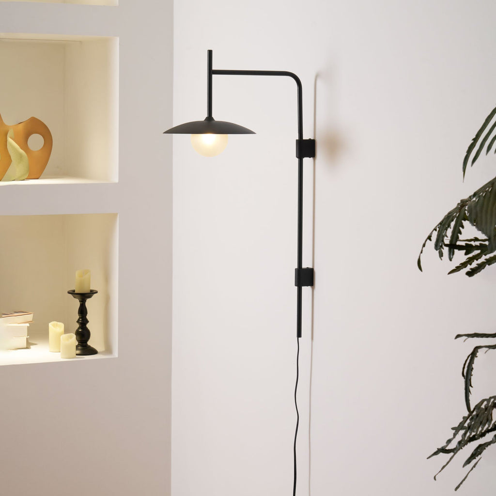 Gea Swing Arm Wall Lamp | Metal & Glass | Set of 2