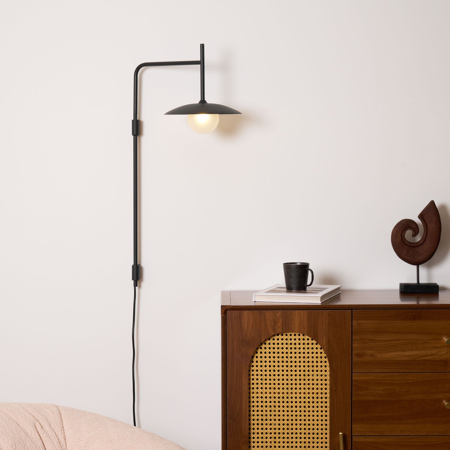Gea Swing Arm Wall Lamp | Metal & Glass | Set of 2
